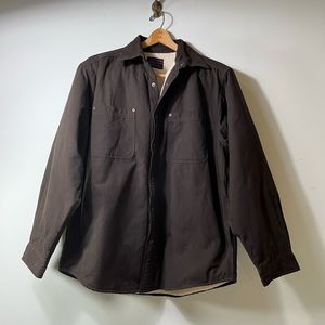 North Axis Men’s Sherpa Lined Cotton Canvas Brown Jacket Farmhouse Workwear